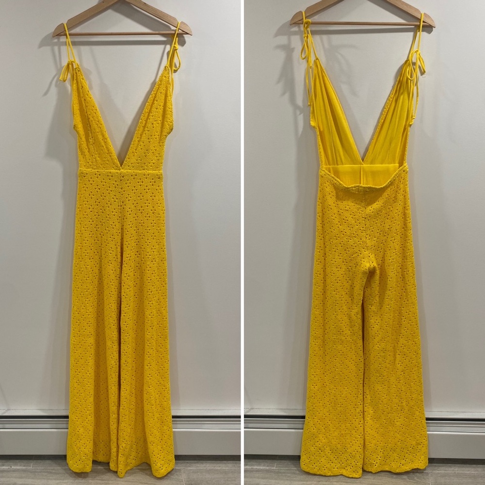 Nightcap Clothing Lace‎ Knit Jumpsuit - Size XS